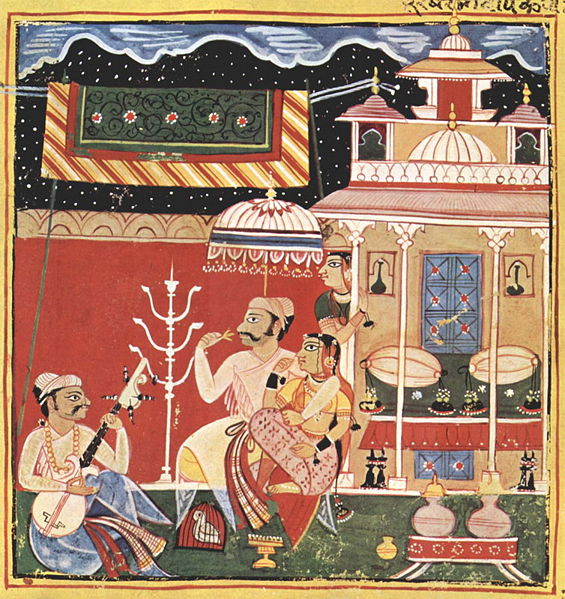 Ragamala Painting Depicting Dipak Raga